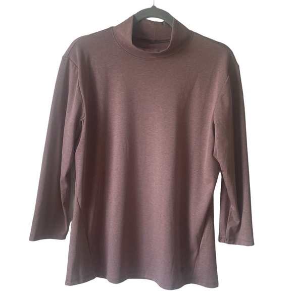 Arc'teryx Lumin Mock Neck Top Jute Heather Light Brown Size Large NWOT - Picture 2 of 11